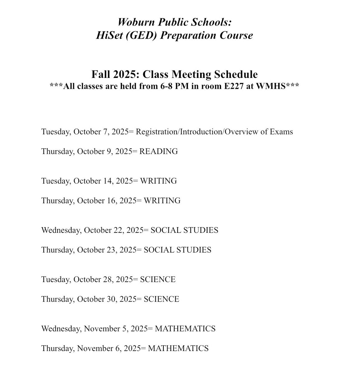 WPS HiSet (GED) Prep Course tweet media