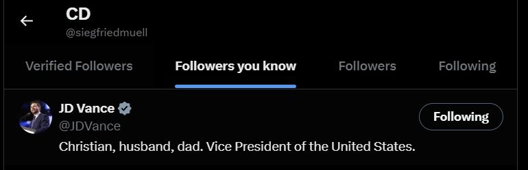 Dolios77's tweet photo. CaptiveDreamer is followed by the VP we're so early, standing up and standing by. https://t.co/1KYVLty80x