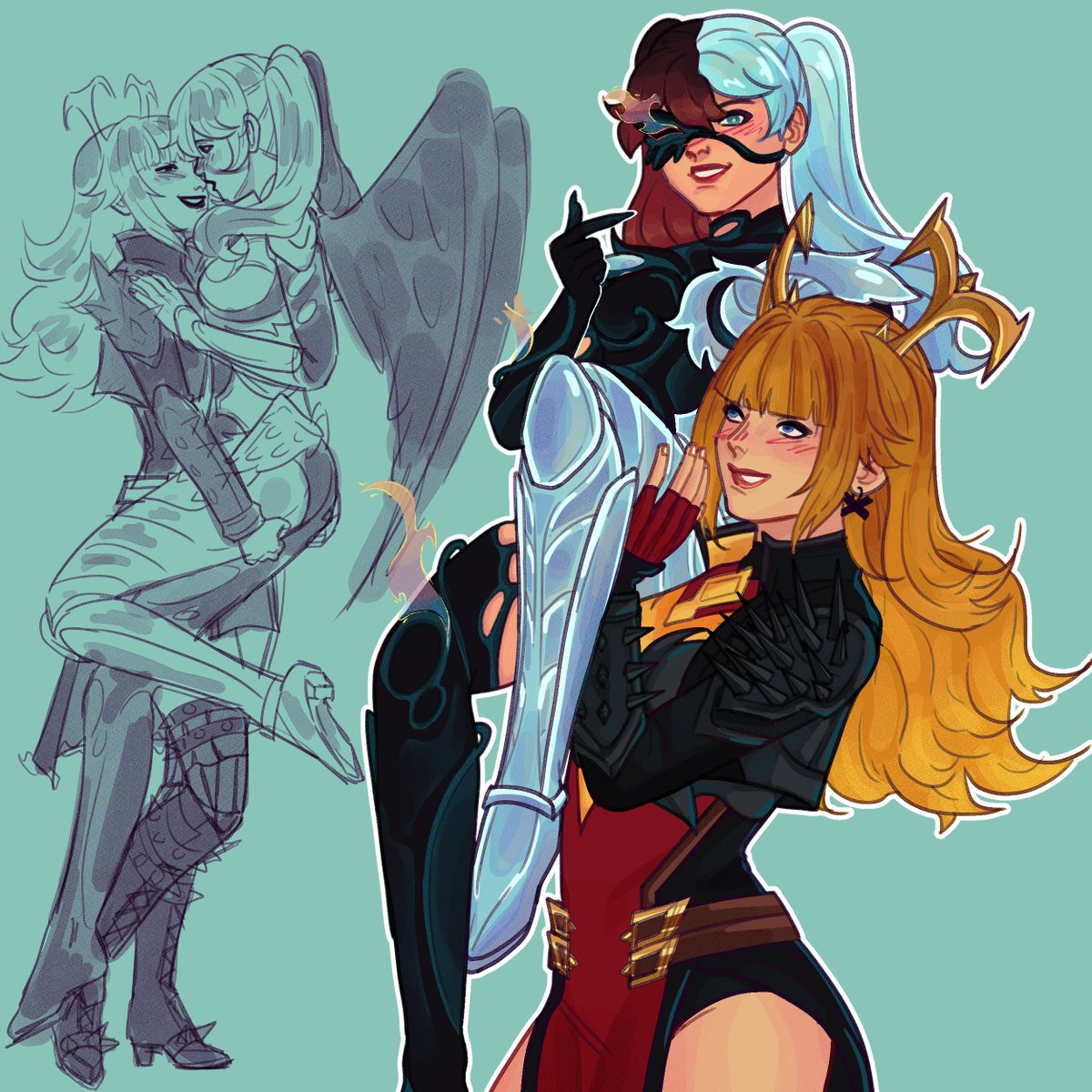 #SnowSword luna's skin with my design :3