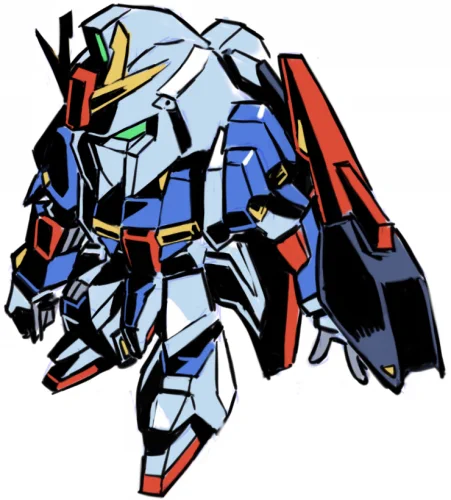 黒影キャラ絵はスパロボに合うかの試作。ガンダム系はムードが違うような気もします。ケレン味が強すぎますかね?四角いから影が繋がって形が分かんなくなるのもあるかな?それゆえに描く手間が減る場合もあるか?増えるもあるでしょうけど。