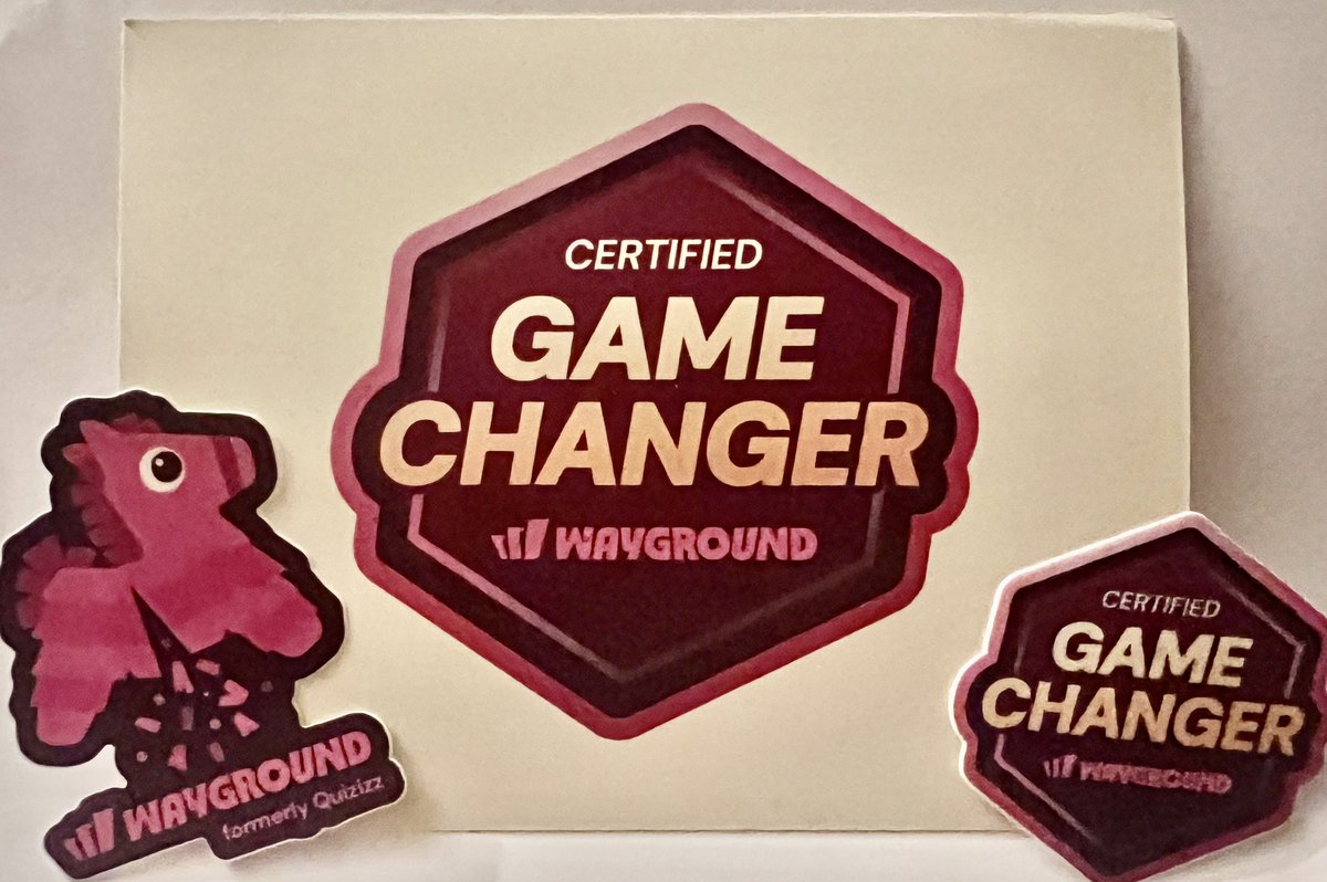 🥳 Just got my new <a href="/waygroundai/">Wayground (formerly Quizizz)</a> Game Changer badge + pinata stickers! 🎉

Now to decide where to put the <a href="/waygroundpinata/">Wayground Piñata</a> sticker 🤔

Wanna join the fun? Become a Game Changer!
tinyurl.com/QuizizzGameCha…

#WaygroundGameChanger #edtech #teachertwitter <a href="/AlanaColabella/">Alana Colabella</a>