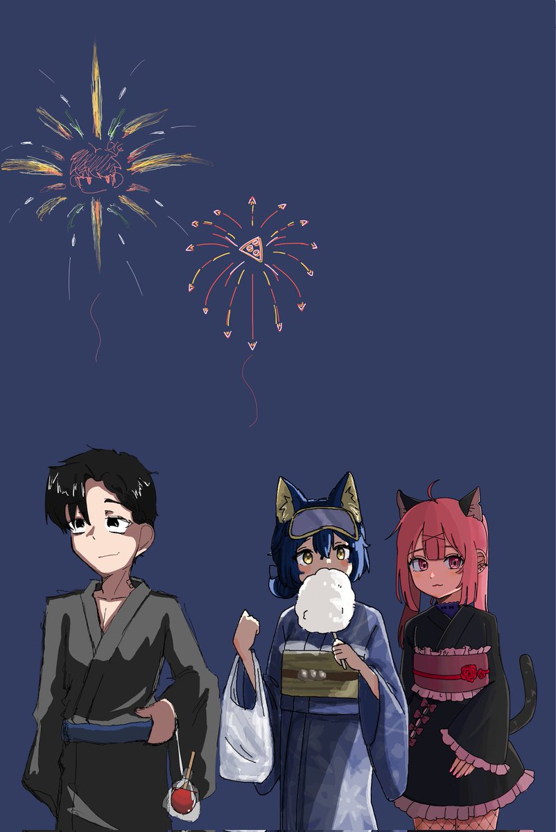 3周目完成しました！🎆🎆

夏祭り企画はこれにて終了とさせていただきます。企画を通しての全体イラストも後ほど投稿いたします✨️
#溜まり場の夏祭り企画2025