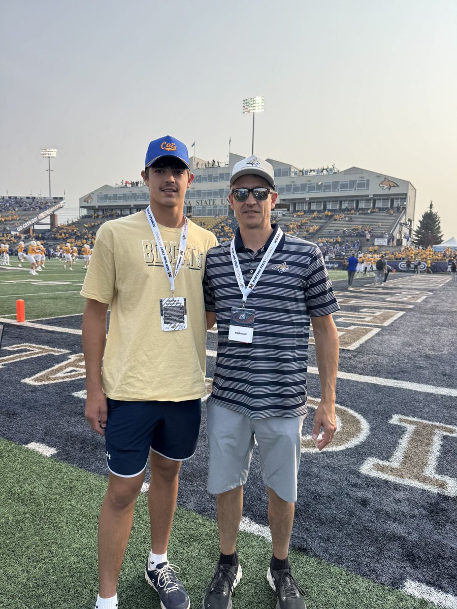 Thank you <a href="/MSUBobcats_FB/">Montana State Football</a> <a href="/C_Arbizzani/">Chandler Arbizzani</a> <a href="/CoachHowe/">Shawn Howe</a> for the visit!! Had a blast!!!