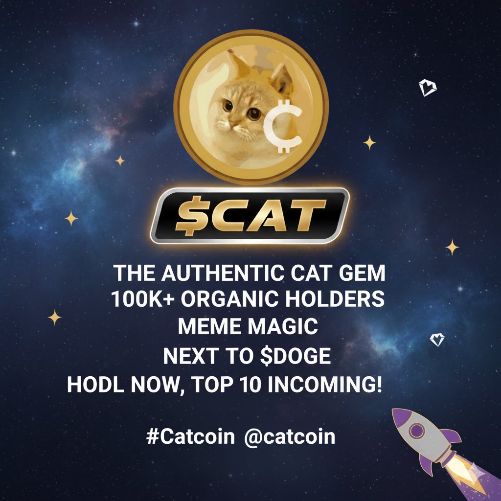 In a world of hyped pups, $CAT is the authentic cat gem – authenticity in every purr! Gained 100k+ holders purely organic, no ads, no KOLs, just simple meme magic. Destined to trail right behind $DOGE as the people's feline king. HODL now, top 10 incoming! 🐱💎 #Catcoin <a href="/catcoin/">CatCoin</a>