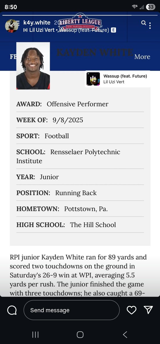 Congratulations to Kayden White ‘23