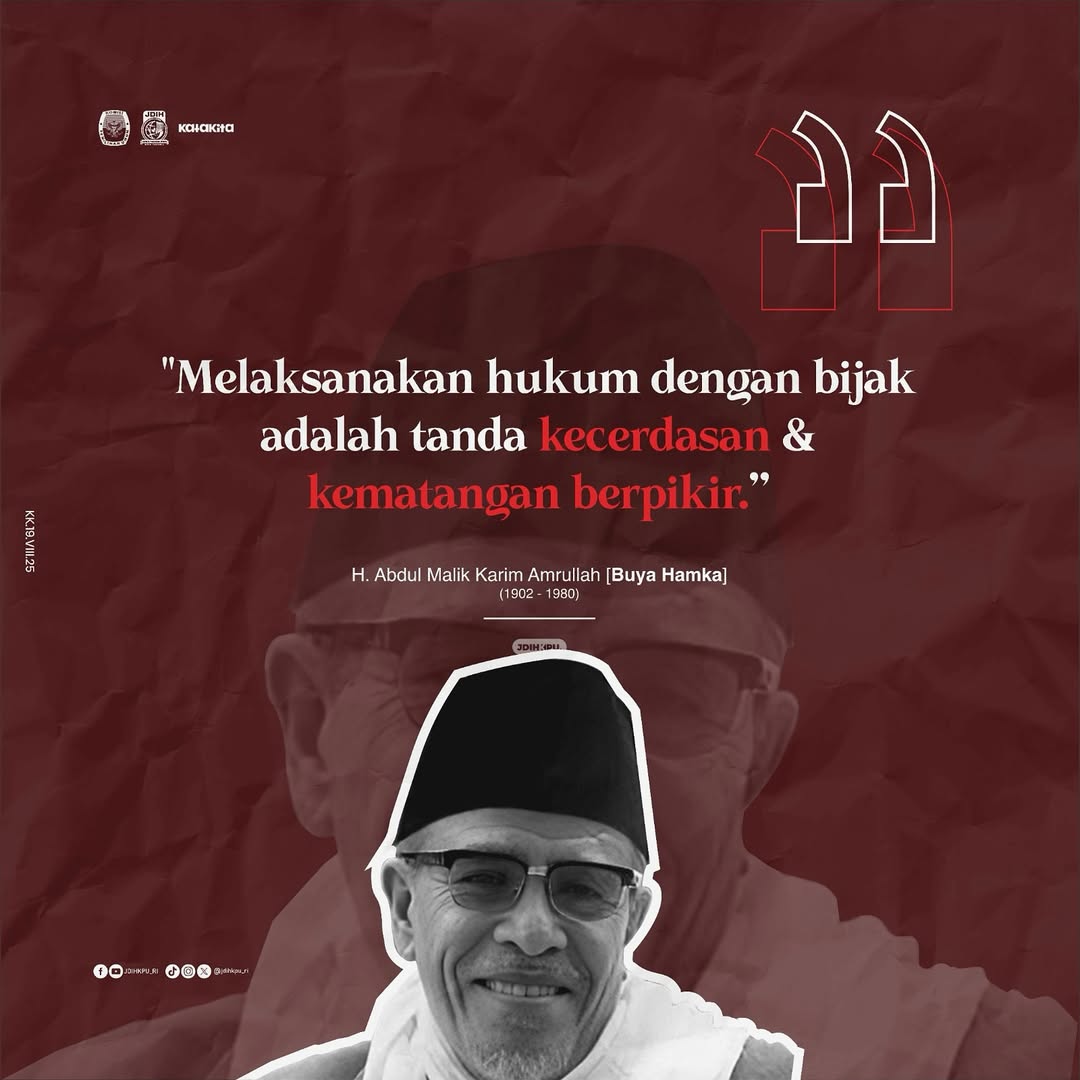 JDIH KPU Sabu Raijua (@jdihkpusaburai) on Twitter photo Repost <a href="/jdihkpu_ri/">JDIH KPU RI</a> Halo #SobatJDIH📷
Seperti pesan Buya Hamka, kebijaksanaan dalam melaksanakan hukum menunjukkan kedewasaan berpikir dan kecerdasan sejati. 📷📷
#JDIHKPU
#JDIHN
#KPUMelayani
#quoteskatakita Repost <a href="/jdihkpu_ri/">JDIH KPU RI</a> Halo #SobatJDIH📷
Seperti pesan Buya Hamka, kebijaksanaan dalam melaksanakan hukum menunjukkan kedewasaan berpikir dan kecerdasan sejati. 📷📷
#JDIHKPU
#JDIHN
#KPUMelayani
#quoteskatakita
