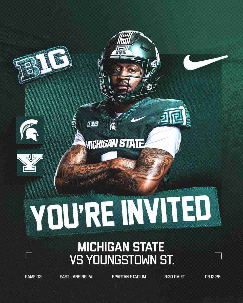 Thanks, Michigan State, for the invite this weekend. See you all soon   <a href="/michiganstateu/">MSU</a> #GOGREEN #Spartans 🏈🏈🏈🏈🏈🏈🏈🏈🏈
