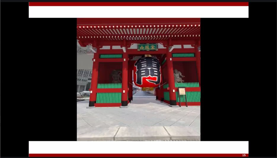 jun_mh4g's tweet image. #hashilus 
最初MRっぽい感じからスタート
門を召喚して大きくしていく
門をくぐった先にはVRの仲見世通り
いまは連続性があるんですよ