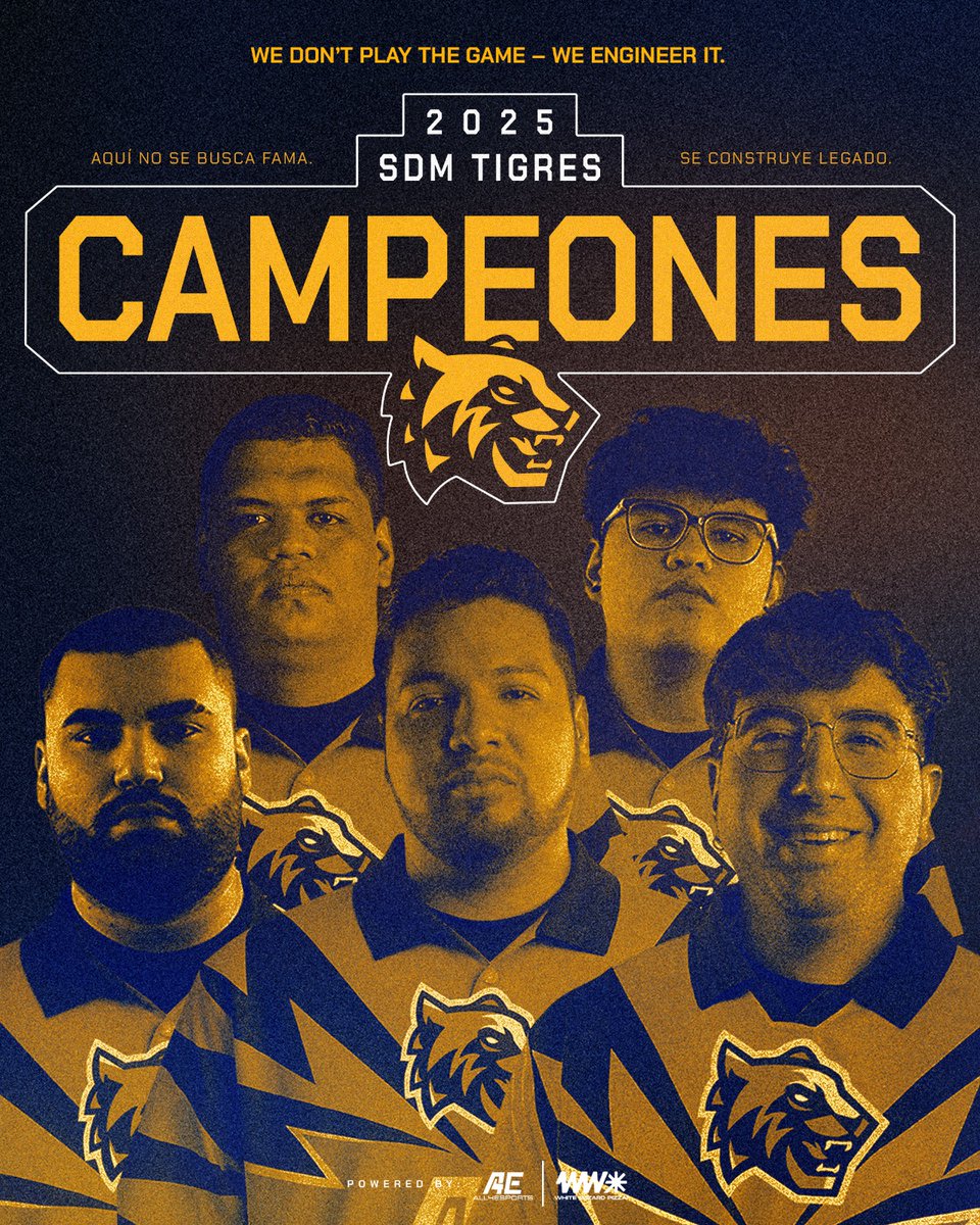 SDM Tigres | Esports (@sdmtigres) on Twitter photo Campeones 2025
Un título que se forja contra rivales que exigen lo mejor.
Respeto a <a href="/EstralEsports__/">Estral Esports</a> por una final histórica.
Gracias a <a href="/all4_esports/">All4Esports</a> por confiar. Misión cumplida.
#SDMTigres #Campeones2025 #TheNewWave #TheNewWave #EngineeredVictory #CalculatedPlay #LRN Campeones 2025
Un título que se forja contra rivales que exigen lo mejor.
Respeto a <a href="/EstralEsports__/">Estral Esports</a> por una final histórica.
Gracias a <a href="/all4_esports/">All4Esports</a> por confiar. Misión cumplida.
#SDMTigres #Campeones2025 #TheNewWave #TheNewWave #EngineeredVictory #CalculatedPlay #LRN