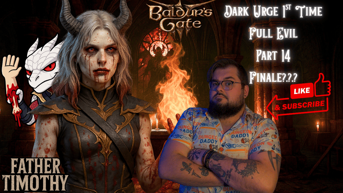 Possibly finishing my Dark Urge evil run in Baldur's Gate 3 tonight, right now! 
What could be next after this? Come find out! 
Live now - twitch.tv/father_timothy

youtube.com/live/Qwv_Vaulk…
