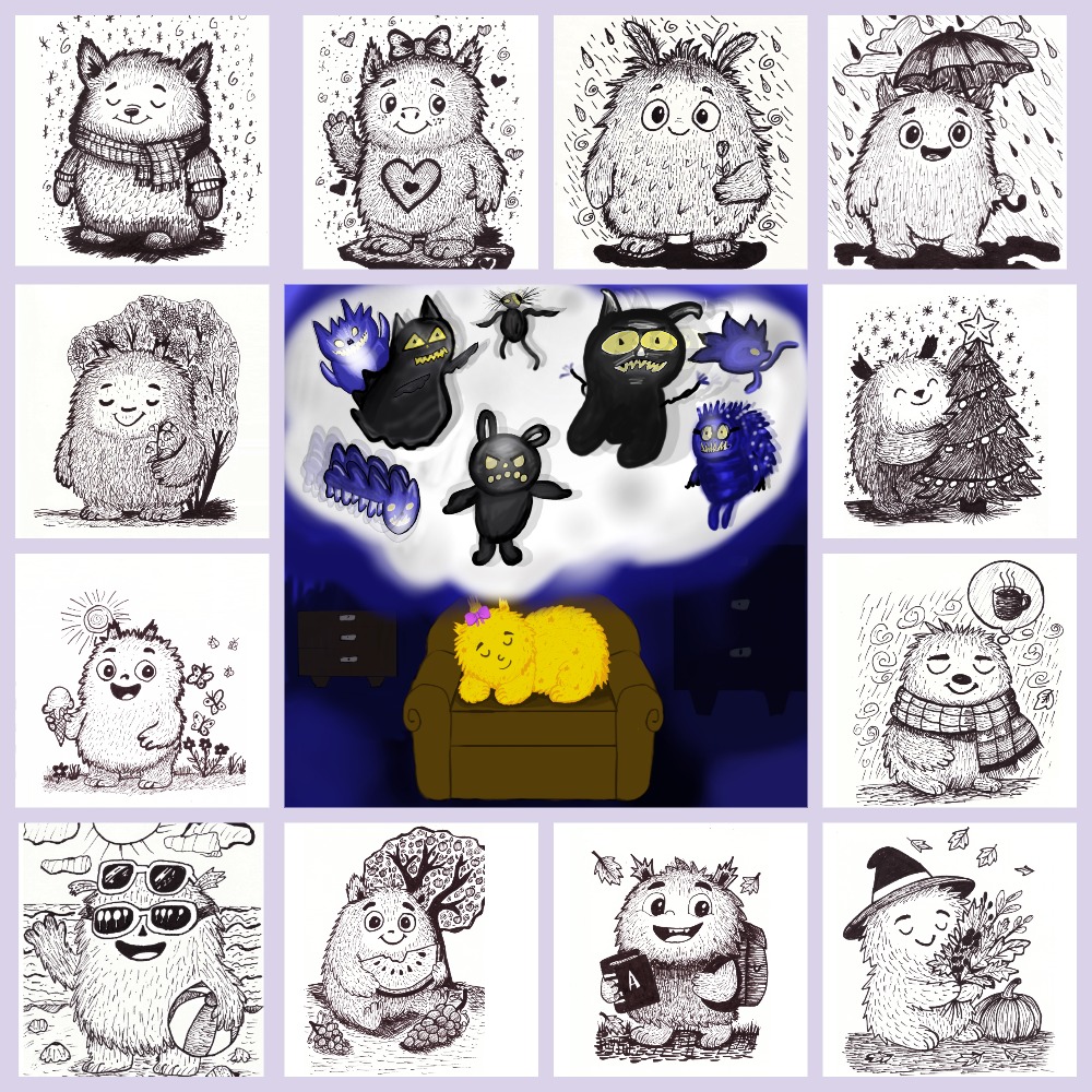 Good morning💛

My little fluffies send you good luck for the whole day

Happy #TEZOSTUESDAY 

Fluffy - Months😍
🔗skurpy.com/marketplace/co…

I'm not afraid anymore😀
skurpy.com/marketplace/co…