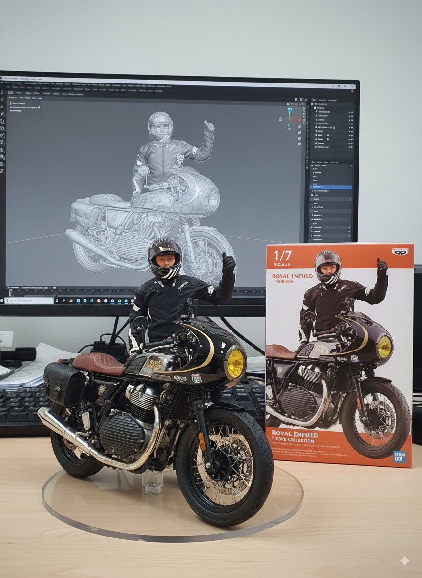 流行りのフィギュア風
#ロイヤルエンフィールド
#コンチネンタルGT650
#continentalGT650