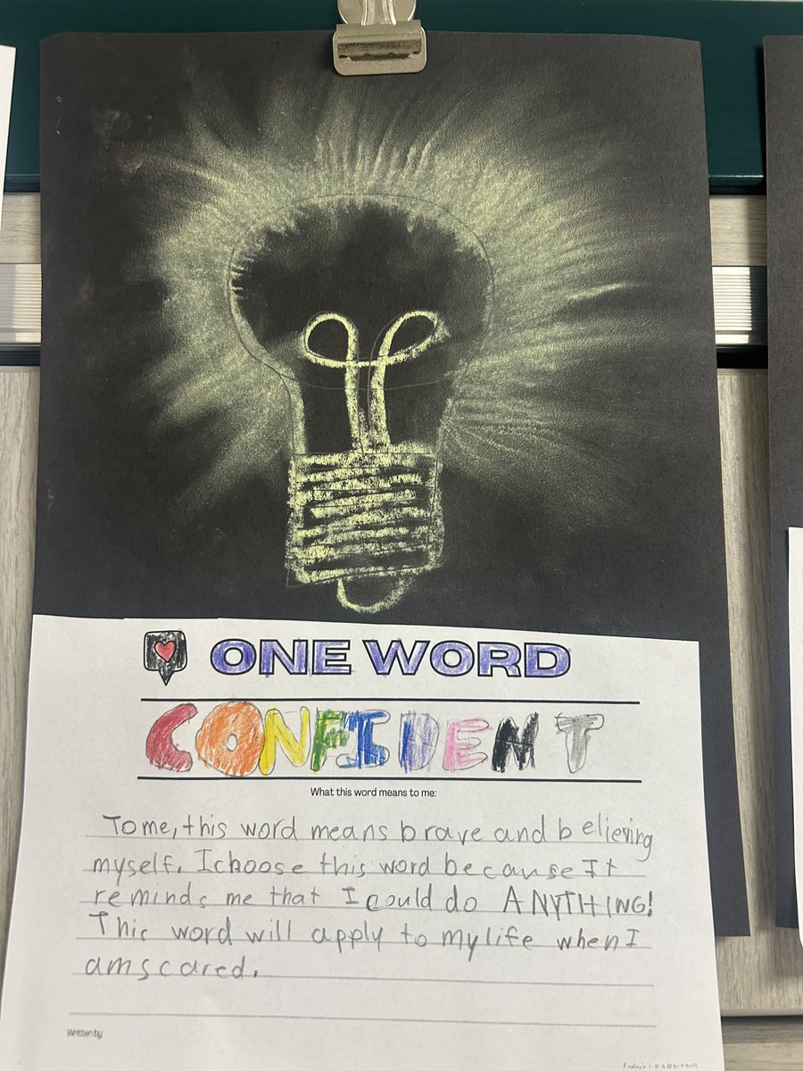 We read the story “One Word for Kids: A Great Way to Have Your Best Year Ever” and each student chose their own special word to guide and inspire them throughout the school year! <a href="/SEM_Dalers/">SEM Dalers</a> #oneword #positive #inspire #school