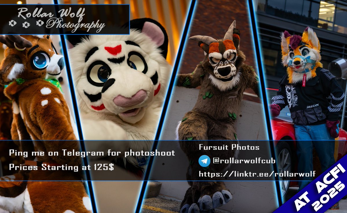 It's almost time for ACFI 2025!  Looking for a photographer? I'm open! I will be there :D!  contact.rollarwolfphotography.com