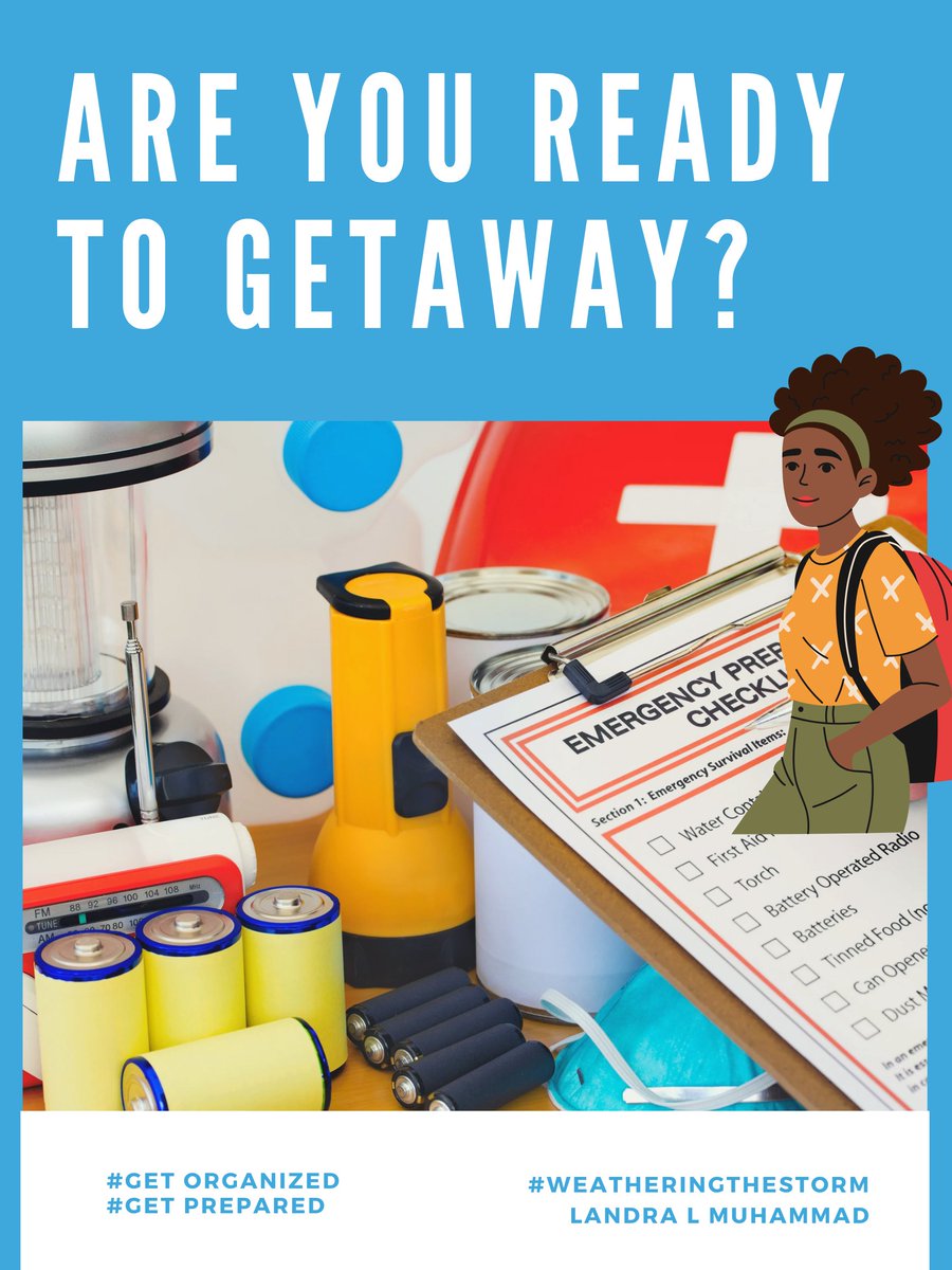 Your Let's Get Out of Here Bag 🎒 IS your ticket to safety. What's in yours?

#September IS #NationalPreparednessMonth #EWF #MauriceWhite #FredWhite #GoBag #Getaway #WeatheringTheStorm #Farrakhan #WatchTheWeather