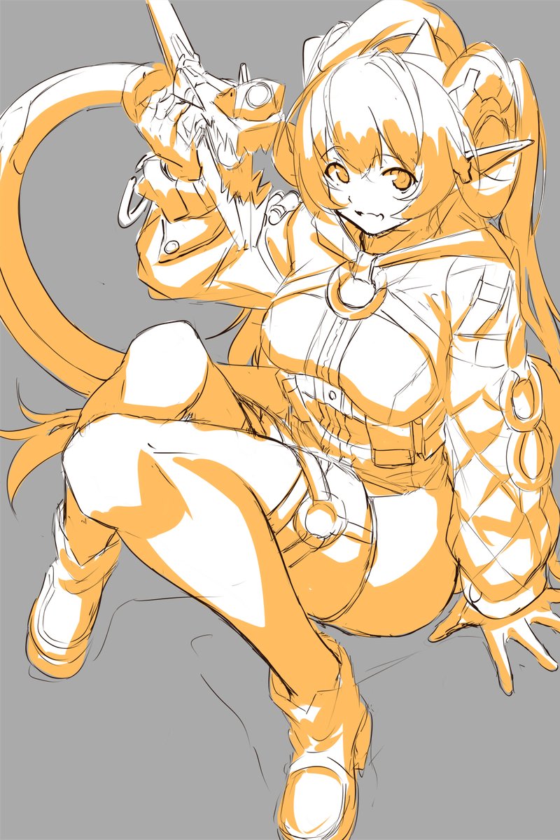 版権でここまで描きたくなるほどに好きなキャラは久々だったが、案の定キャラデザが複雑すぎて永遠に終わらん 