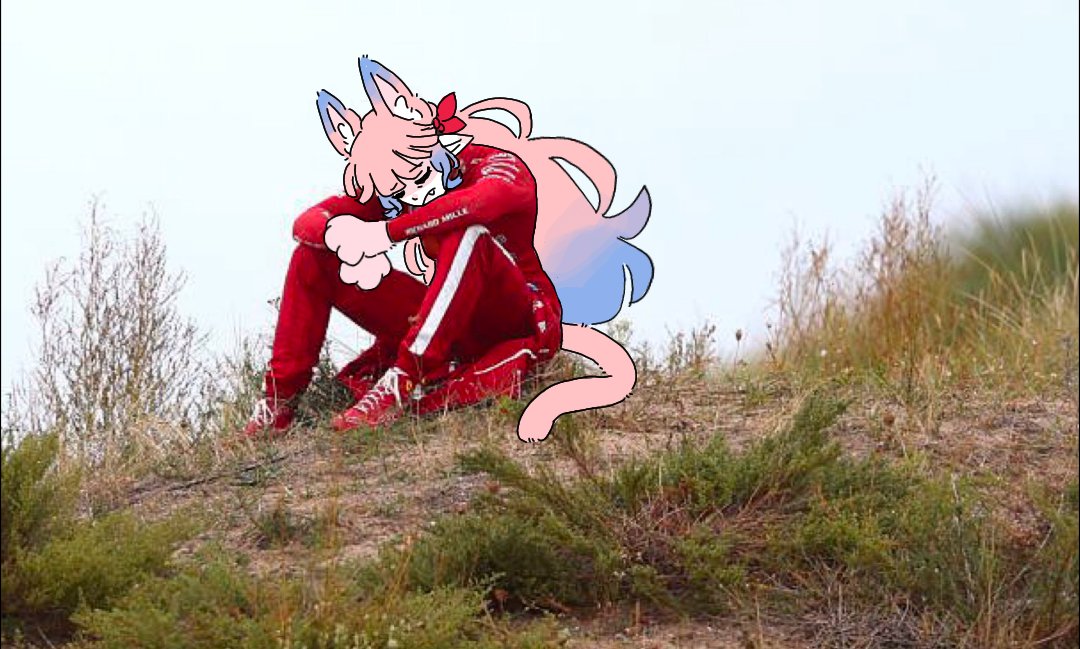 BlueRoseUma's tweet photo. The Ferrari pain got to her...

(Drawn by @SquibZii) https://t.co/R0x9315h71