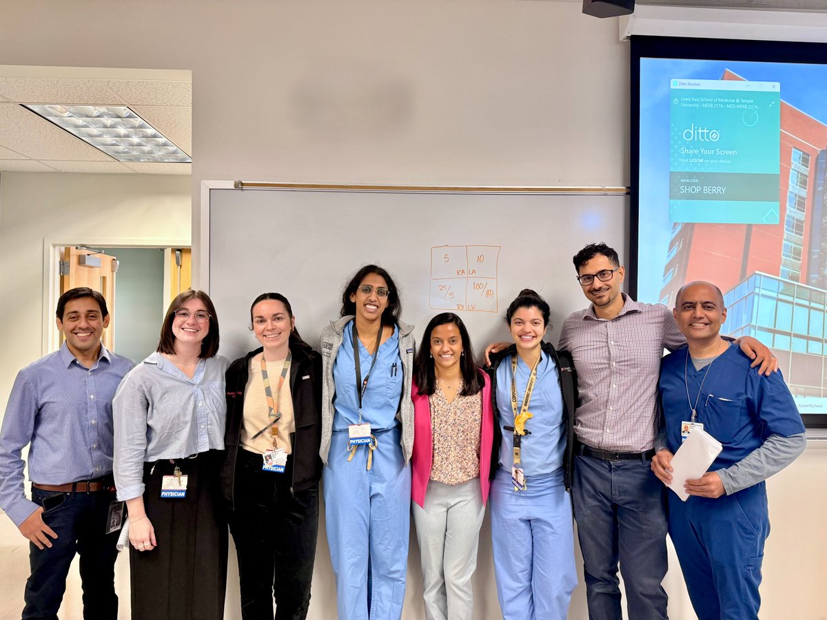 Another year, another rewarding fellows teaching day <a href="/katztemplemed/">Lewis Katz School of Medicine</a> - MS2 #PulmonaryHypertension course with our  <a href="/TempleHealth/">Temple Health</a> #PH team! 🤍🦉❤️

@shreyamakkapati @madelineleeMD <a href="/kamal_mz/">Maani Kamal, MD</a> <a href="/jillhall_/">Jillian Hall, MD</a> <a href="/anjalivaidyaMD/">Anjali Vaidya MD 🫀</a> MChowdhury ASadek SKukreja
