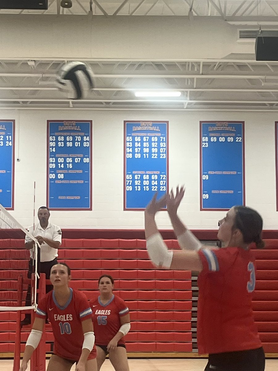 JCDSports's tweet photo. The Lady Eagle JV and Varsity teams pick up wins tonight vs Shawe. Varsity improves to 8-4 on the season. #jcdeagles #orvc #volleyball https://t.co/AUEyjDRZzQ