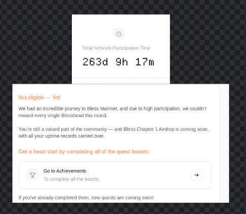 AkariAme1's tweet image. @theblessnetwork #DePIN #LotteryTicket #randomizedalgorithms  Ah, the DePIN lottery. My ticket with 263 days of uptime must have just been off by a single number