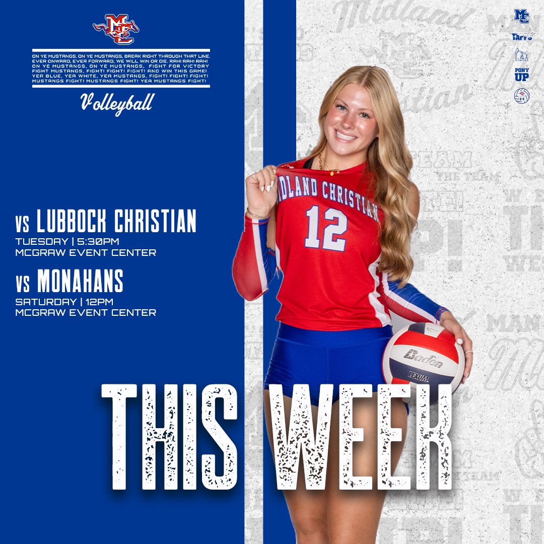 MCSMustangVB's tweet image. Game Time! Come cheer on the Lady Mustangs at home this week. 

⚪️#ponyup 🔵