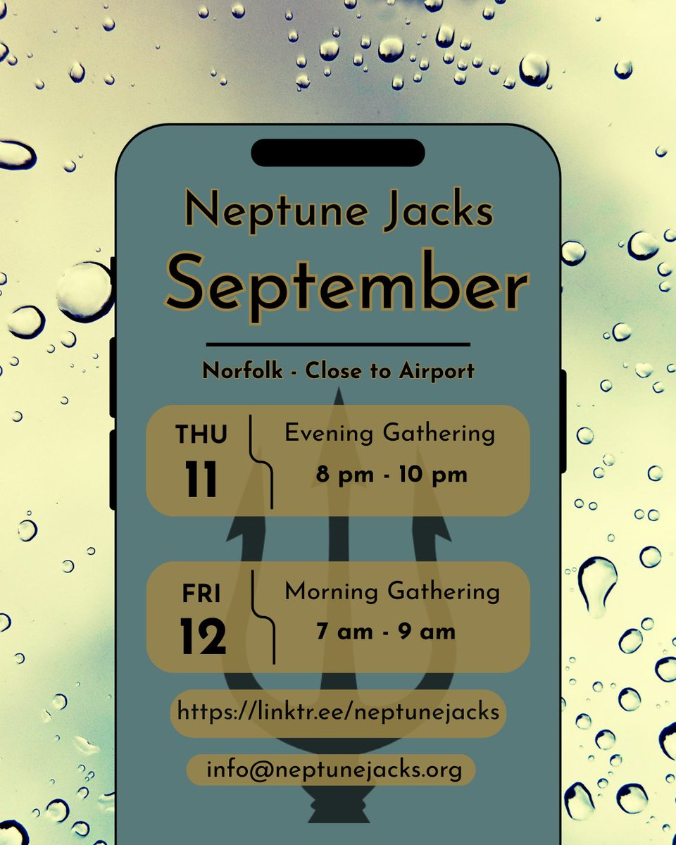 Sign up for this week's Neptune Jacks gathering! Spots tend to fill up closer to the date. 🔱💦 #neptunejacks