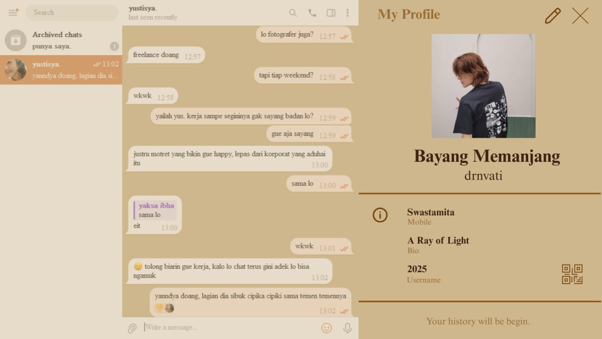 drnvati's tweet image. ㅤ
ㅤㅤㅤㅤㅤBayang Memanjang—-
ㅤ
sebuah kisah; dibintangi nyt
[dan beberapa lainnya]
—drnvati.

#ARayOfLight
#ARayOfLightAUChallenge_Swastamita