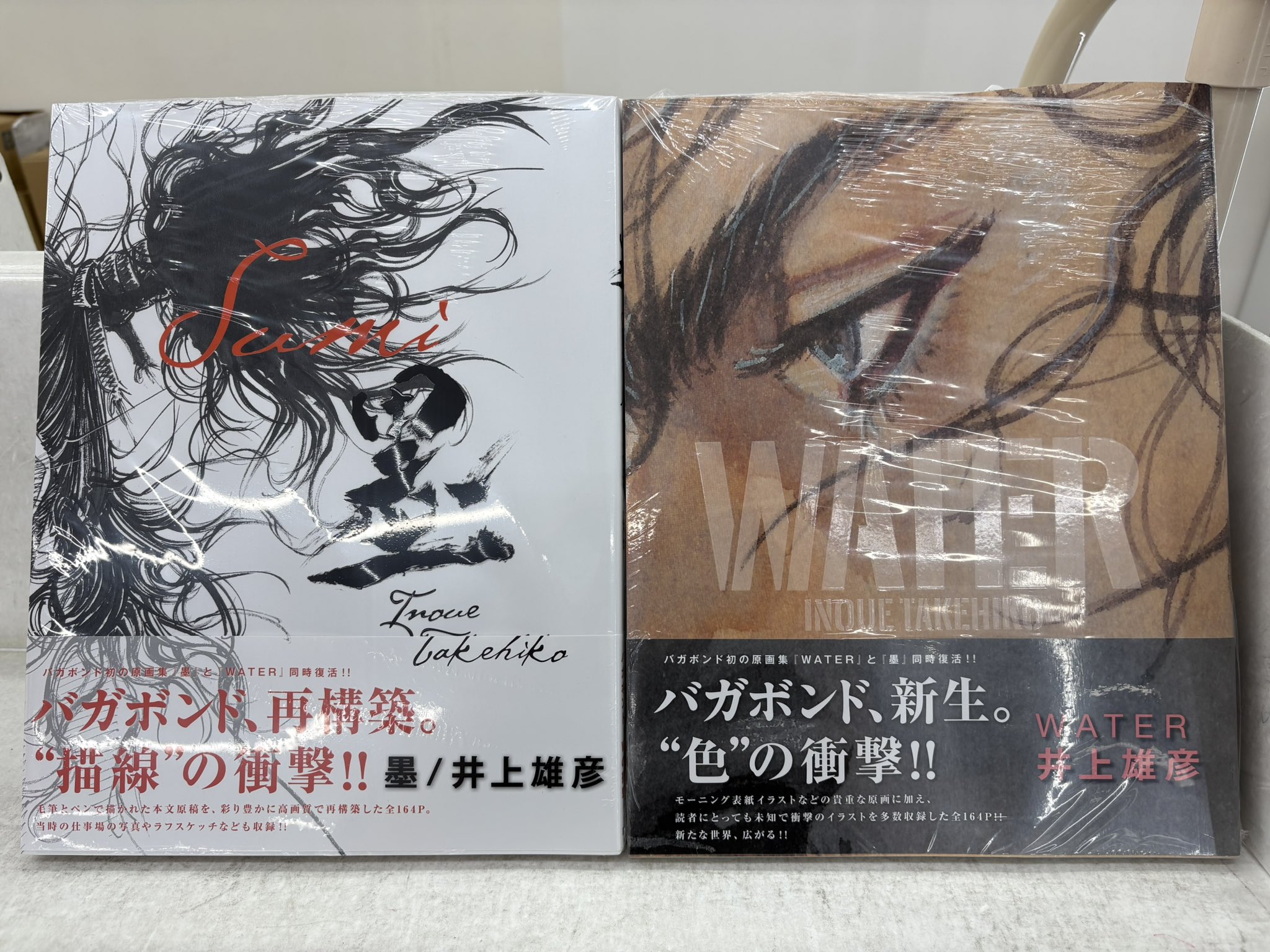 バガボンド画集 『WATER』『墨』２冊セット　収納箱付き　井上雄彦 Amazon.co.jp: 井上雄彦 バガボンド画集『WATER』『墨』 2冊