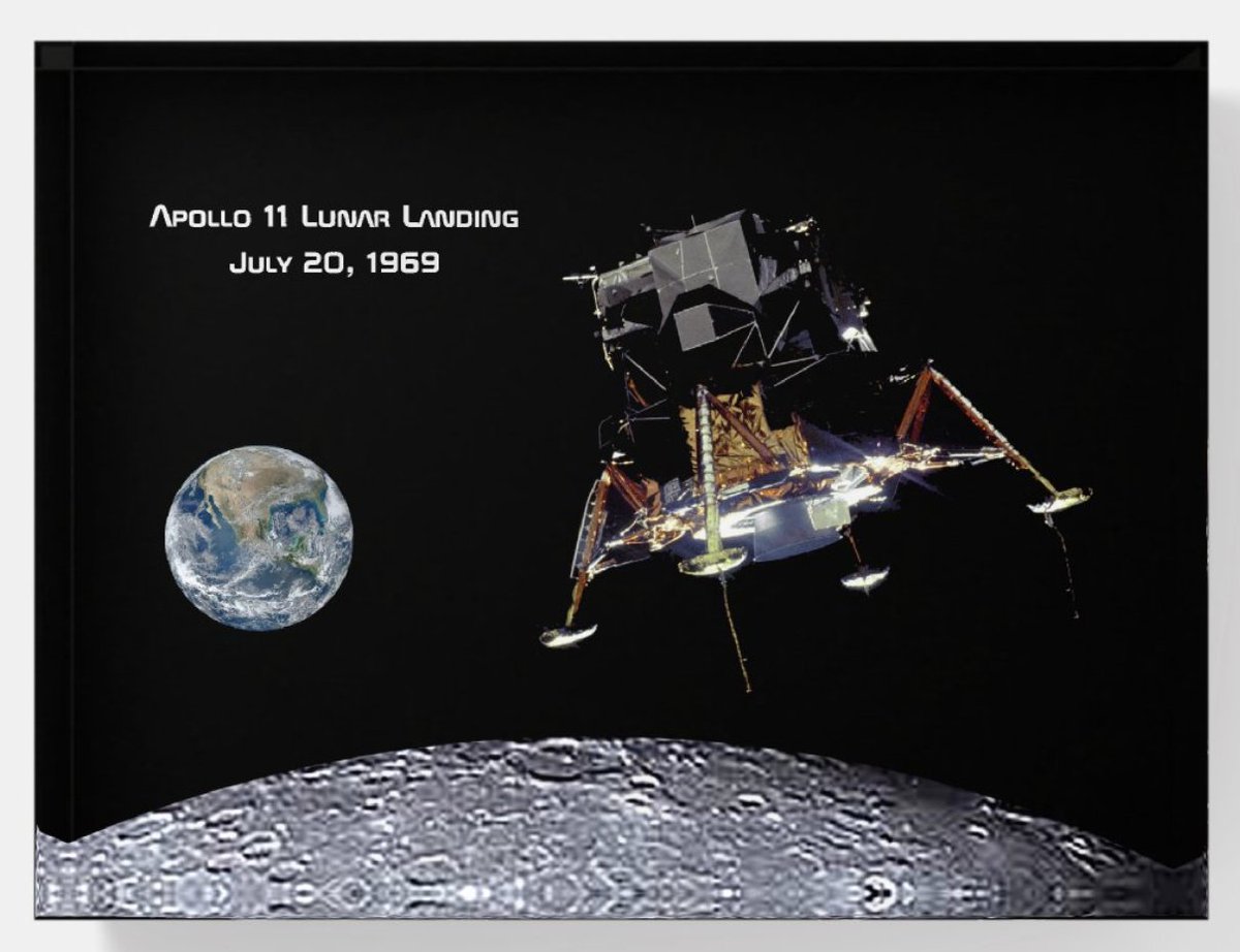Telexplainer's tweet image. Apollo 11 lunar landing paperweight. Great gift! zazzle.com/apollo_11_luna… #apollo11 #moonlanding #spaceprogram