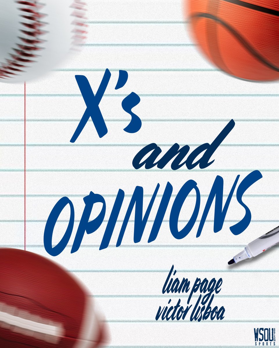WSOU Sports (@wsousports) on Twitter photo A new episode of X’s and Opinions is out now! Host Liam Page recaps games in college football, breaks down the MLB playoff race, and previews the NFL season, alongside co-host Victor Lisboa.
🎨: <a href="/laurenreese328/">Lauren Reese</a>
open.spotify.com/episode/4LK1aV… A new episode of X’s and Opinions is out now! Host Liam Page recaps games in college football, breaks down the MLB playoff race, and previews the NFL season, alongside co-host Victor Lisboa.
🎨: <a href="/laurenreese328/">Lauren Reese</a>
open.spotify.com/episode/4LK1aV…