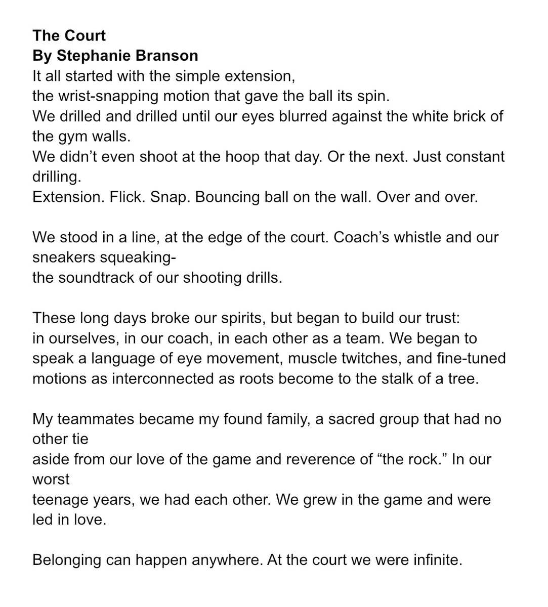#mentortextmonday Love a text that inspires us to write about PLACE.We are using “Gate A-4” by Naomi Shihab Nye to explore how place can shape who we are.Can’t wait to see what my students craft in their poetry tomorrow! #teachersofx #basketballlove #LetsWrite 🏀 #EnglishTeacher