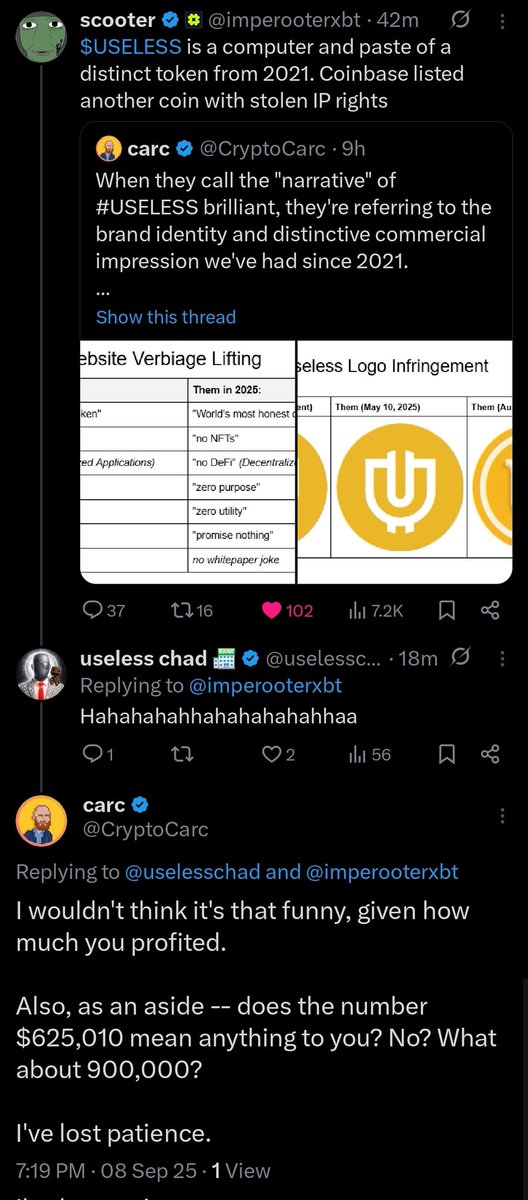 CryptoCarc's tweet photo. Always keep receipts, you never know when people choose to hit that delete button. Especially once you let them know that you know.

I've been doing my homework, getting everything organized. Nice and neat.

To the copycat crew, what about you? Group assignment's coming due.