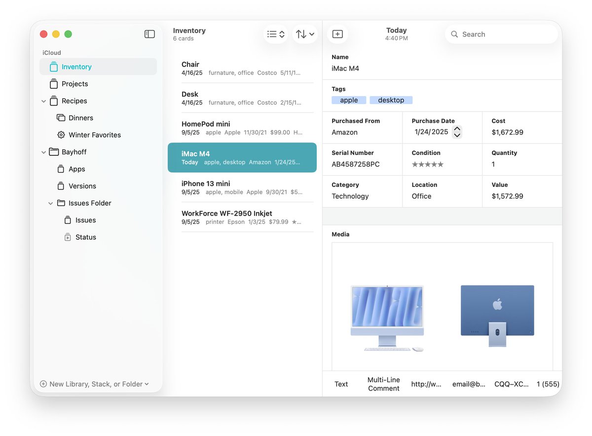 bayhoff's tweet photo. DataOrganizer, a personal database for #macOS, is making the jump to Tahoe and #LiquidGlass.

#BuildInPublic #MacDev #macOSDev #iosDev #AppDev #IndieDev #IndieApps #soloDev https://t.co/vUzONwrGvp