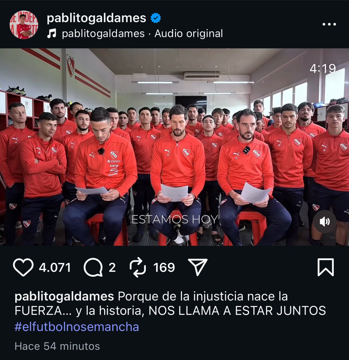 #Independiente Empecemos bancando a los nuestros. Especialmente a los chilenos del plantel. Ahora tenemos que sacar esto adelante desde lo deportivo. Tiremos para adelante aunque cueste.
📌Necesitamos cómo socios saber cuáles son las listas opositoras disponibles, sus candidatos