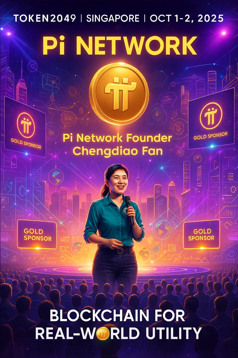 PiCoreGroup's tweet photo. 📢🌟 Exciting News! 🌟📢

Dr. Chengdiao Fan, one of the two Founders at Pi Network, will be speaking at TOKEN2049 in Singapore on October 1–2, 2025! 🇸🇬📅

As one of the world’s largest crypto events, TOKEN2049 is the perfect platform for Pi Network to connect with the global blockchain community 🌍🔗 and share its vision for real-world utility, 🤝📲 community building, 💬💙 and the future of blockchain adoption 🚀💡.

Learn more about Dr. Fan’s exciting discussion here 👉 https://t.co/pdXWSHPo8c

Stay tuned for more updates! 🔥✨

#PiNetwork #TOKEN2049 #Blockchain #CryptoCommunity