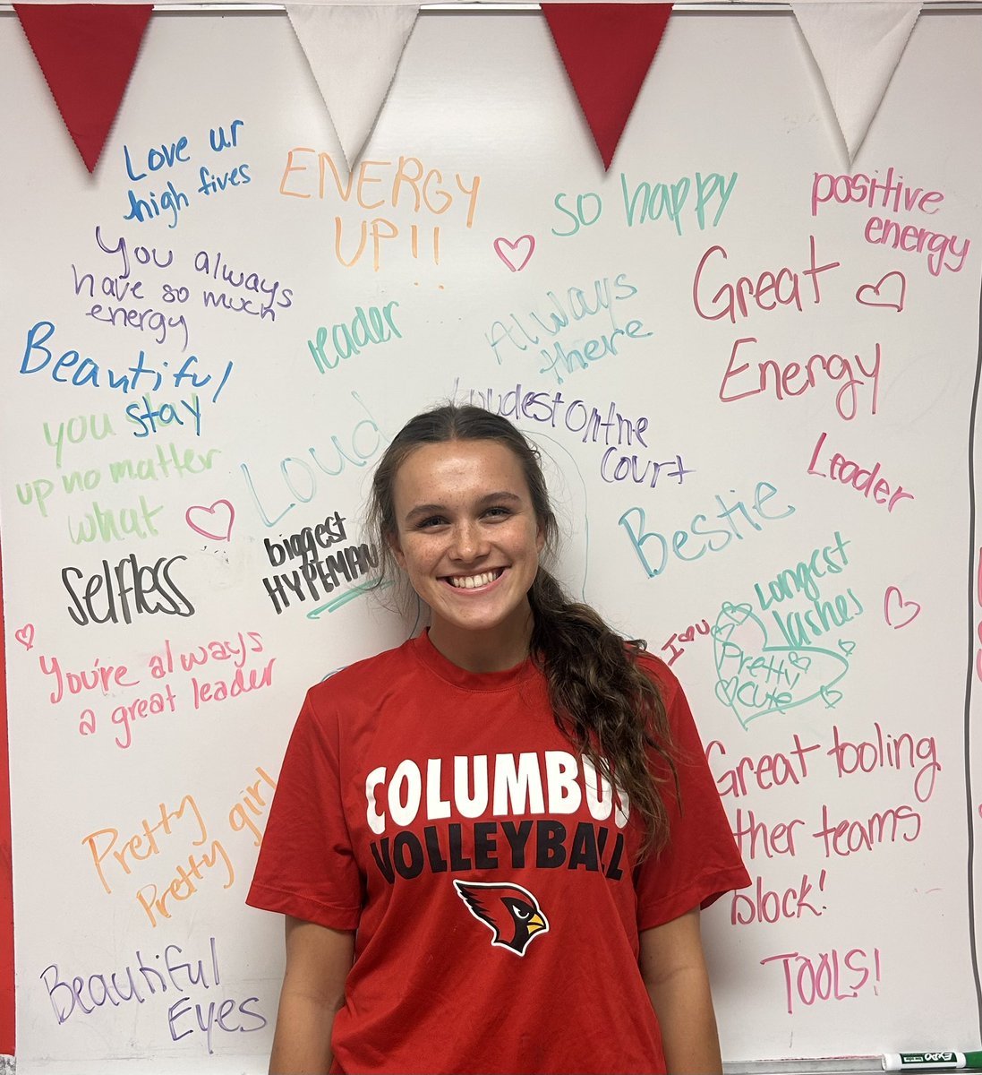 kayleyejohns's tweet photo. 🏐Build Up Your Teammates - Week 1🤗.  Meet Our Players…

#3️⃣ — SENIOR — Caylie Neisner
Her teammates describe her as a leader, gorgeous, and the best Libero!! ❤️

#4️⃣ — SENIOR — Emma Calhoun
Her teammates describe her as a positive leader, beautiful, and full of energy!!❤️ https://t.co/NP27xehUTE