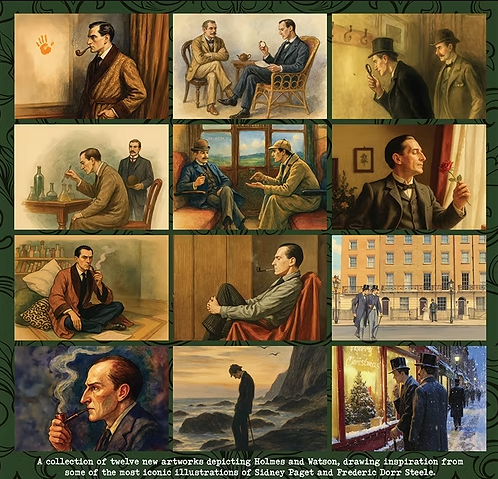 今年もあと４か月を切ったので、来年のカレンダーを購入した☺
　パジェットやスティールのイラストを現代風なタッチでカラーで描き直した絵柄が魅力のカレンダーで「限定版」との事だったので、注文した次第💦
　欲しい方は品切れになる前にポチるべし！！🕵