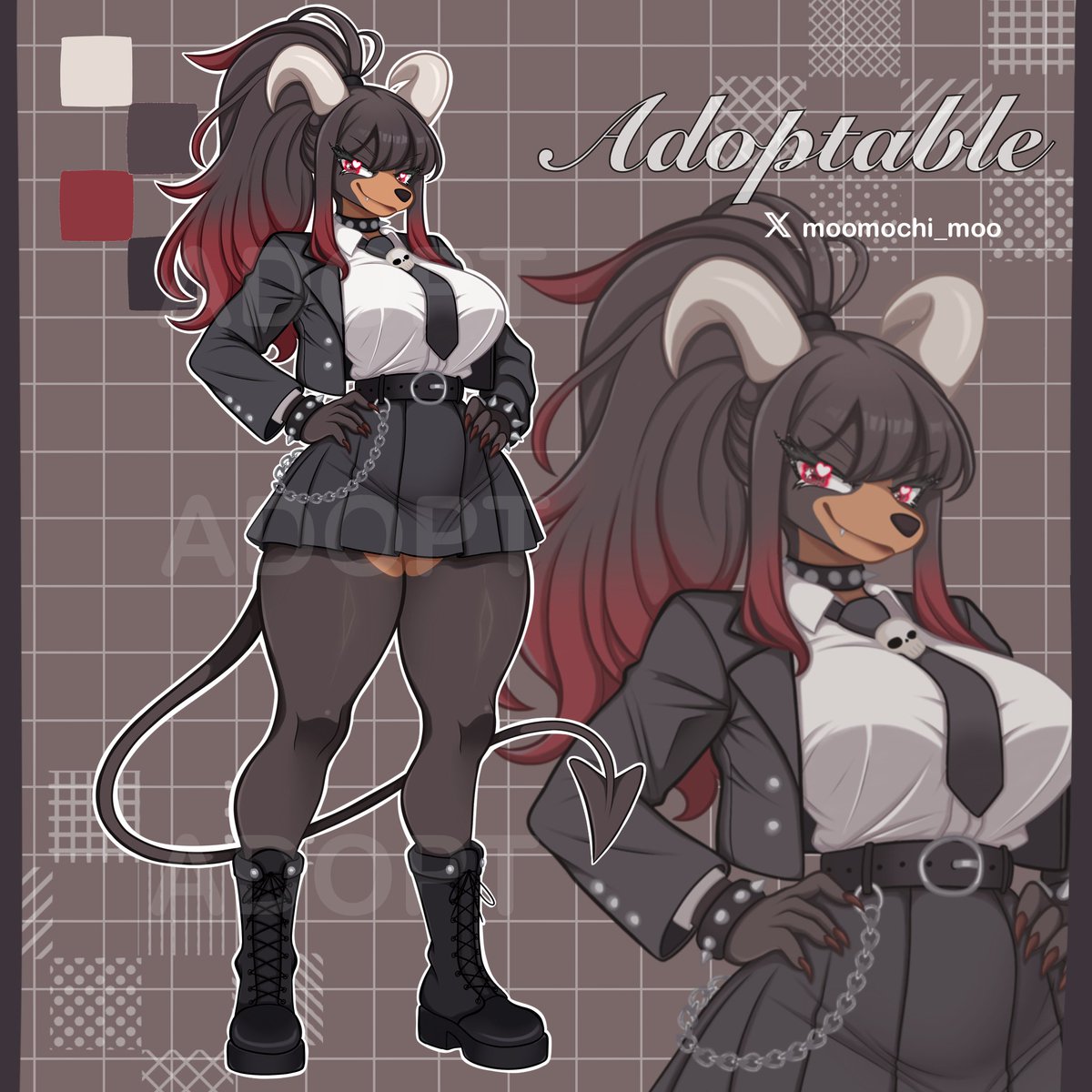 hooligan Houndoom adoptable🖤⛓️