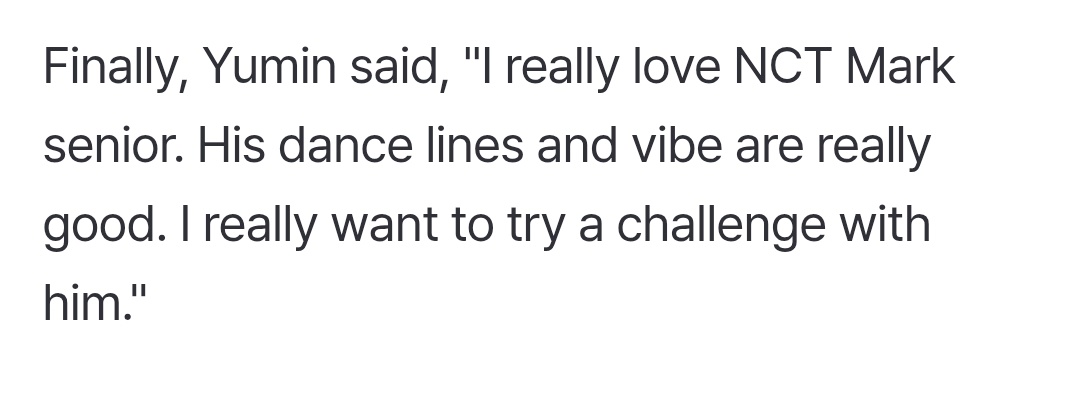 ALL(H)OURS Youmin mentioned #MARK in their showcase. 

"| really love NCT Mark senior. His dance lines and vibe are really good. I really want to try a challenge with him."

🔗 naver.me/FoItM6iA

#markleeconnect #마크 #マーク