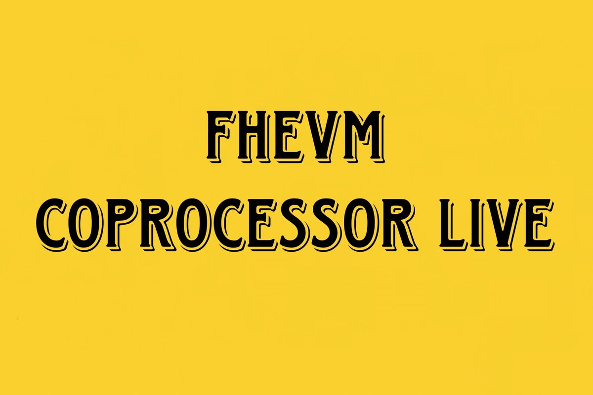 fhEVM coprocessor live..

blockchain constraints run private compute offchain, verify proofs onchain. Zama's coprocessor handles complex FHE operations while keeping state synchronized with EVM. Unlimited encrypted logic, with minimal gas costs. 

<a href="/zama_fhe/">Zama</a>
