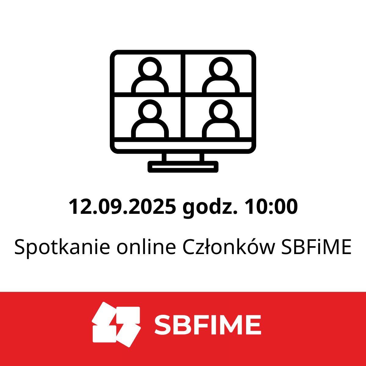 ☀ #SBFIME: Przypominamy o spotkaniu online Członków SBFIME, które odbędzie się 12.09.2025 r. (piątek) o godzinie 10:00.
➡️ Osoby zainteresowane udziałem (tylko Członkowie Stowarzyszenia) prosimy o kontakt z m.trzesowska@polskapv.pl