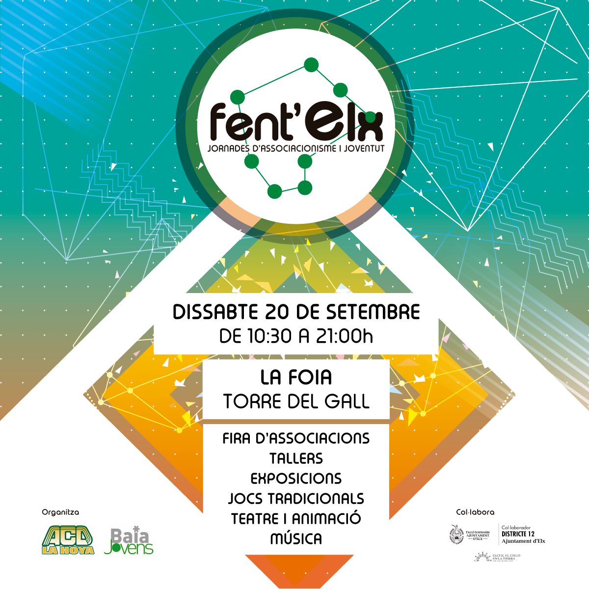 🅵🅴🅽🆃'🅴🅻🆇 25
III 𝘑𝘰𝘳𝘯𝘢𝘥𝘢 𝘥'𝘢𝘴𝘴𝘰𝘤𝘪𝘢𝘤𝘪𝘰𝘯𝘪𝘴𝘮𝘦 𝘪 𝘫𝘰𝘷𝘦𝘯𝘵𝘶𝘵 
Ja tenim en marxa la cita anual de l'associacionisme amb la gent!!
Més de 30 entitats del Municipi mostrant el gran treball que fan al llarg de l'any! 
#campdelx #LaFoia #LaBaia #Elx