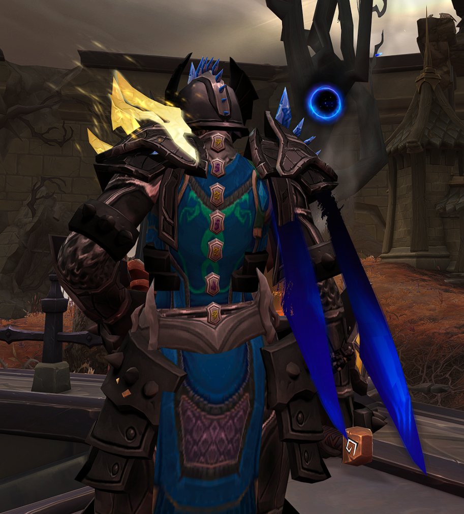 Klermara's tweet image. It was worth spending 2 years learning and working out patches to finally make an improvement to my own armor. And finally reveal the theme of duality, Light and Void in the soul of the character. And the Sith spirit in me is ineradicable. #worldofwarcraft #orc #epsilonwow