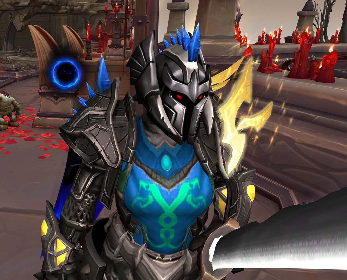 Klermara's tweet image. It was worth spending 2 years learning and working out patches to finally make an improvement to my own armor. And finally reveal the theme of duality, Light and Void in the soul of the character. And the Sith spirit in me is ineradicable. #worldofwarcraft #orc #epsilonwow