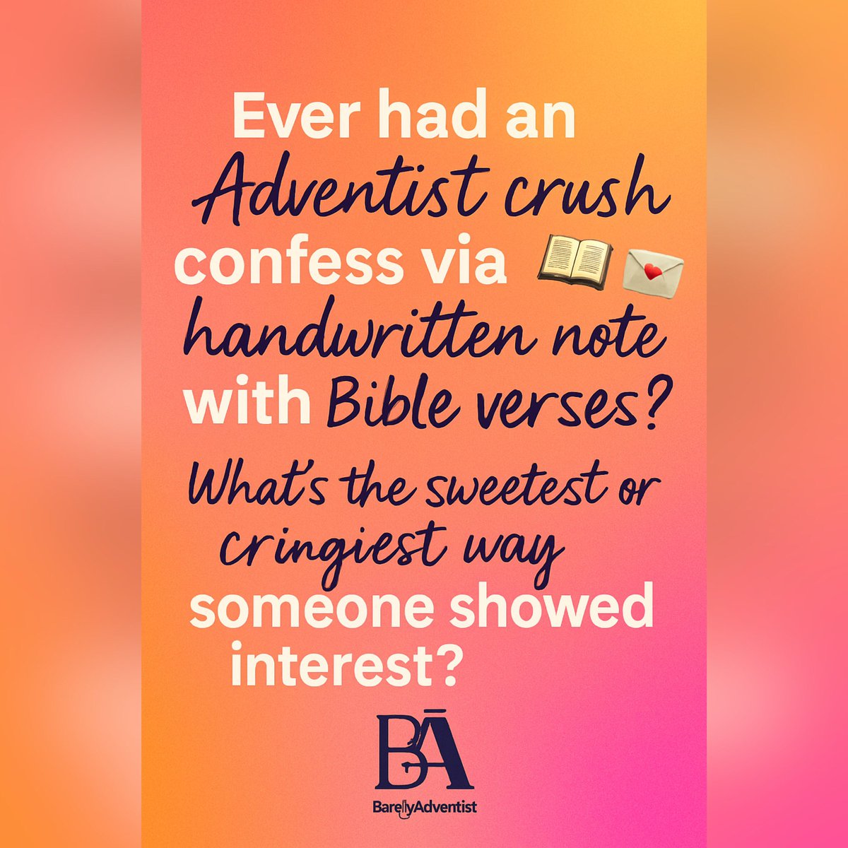 Ahhh… Adventist romance…