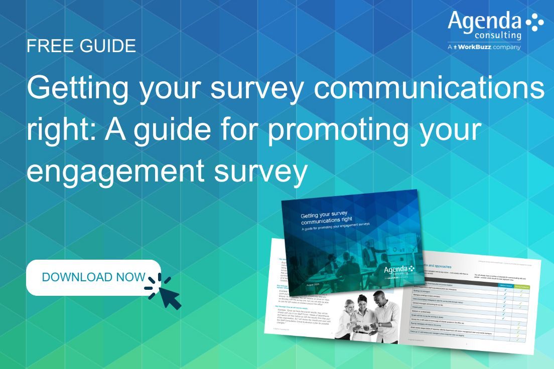 Many not-for-profit organisations struggle with low participation due to survey fatigue, lack of action, or poor communication.

Effective survey communication can help. Our new guide explores how.

Download the guide here: agendaconsulting.co.uk/2025/08/05/get… 

#EmployeeEngagement #HR
