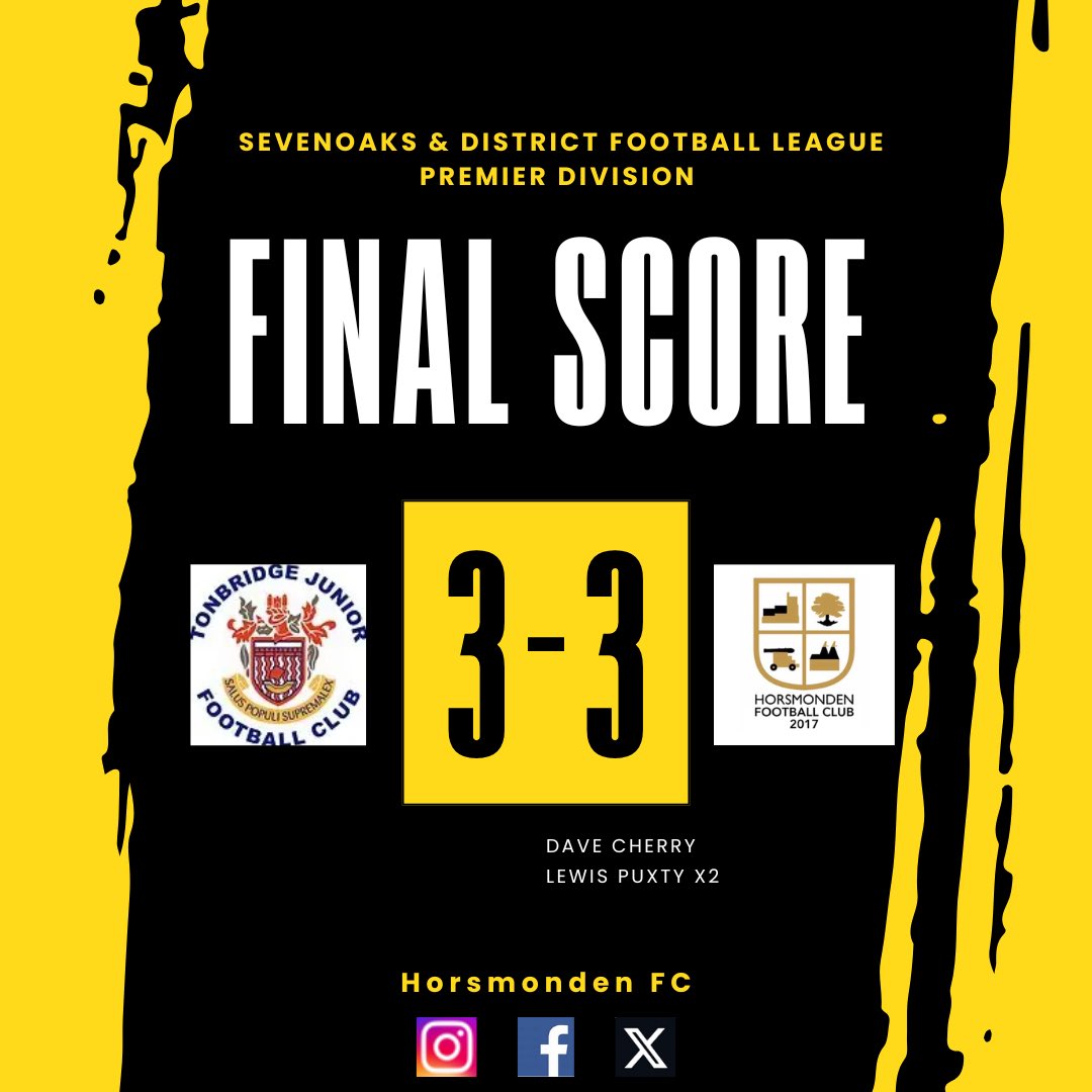 The Den start with a battling point away to TJFC to mark their debut in the Premier Division. 

Very sloppy start saw us go 2-0 down early into the first half before the boys started to find their rhythm to produce a comeback.

MOTM: Alfie Chart 💪

UTH ⚽️🐴
