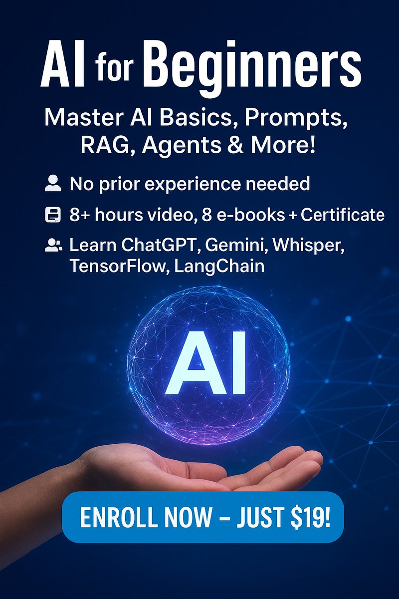 TamilTechNews's tweet image. Use the Discount code QPT to get a 50% discount for the AI Course at rajamanickam.com/l/LearnAI 
#AI #AI_Course