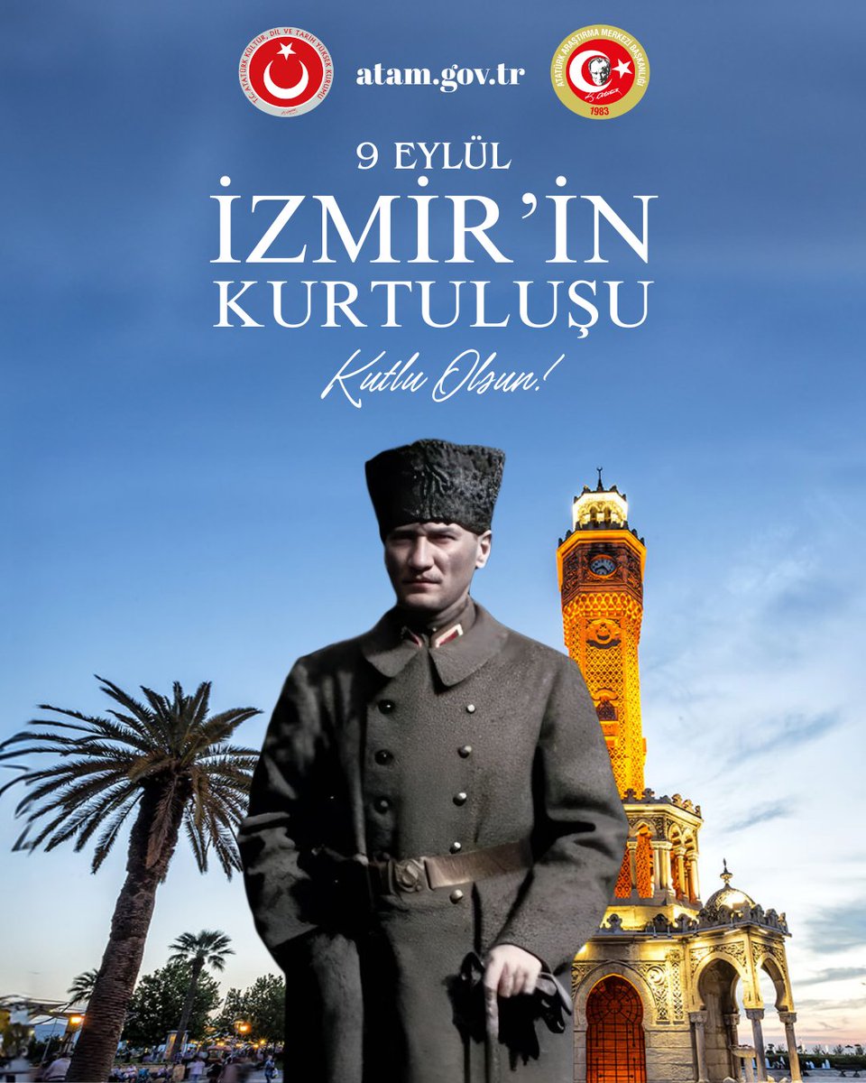 15 Mayıs 1919’da Yunanlar tarafından işgal edilen İzmir, 3 yıl, 3 ay, 24 günün ardından, 9 Eylül 1922 günü işgalden kurtarılmıştır.
103. yılında, İzmir'in Yunan işgalinden kurtuluşu kutlu olsun.