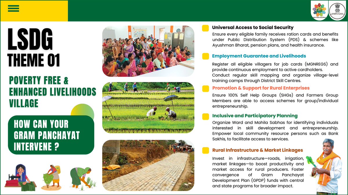 "Poverty Free &amp; Enhanced Livelihoods Village" : LSDG Theme 01